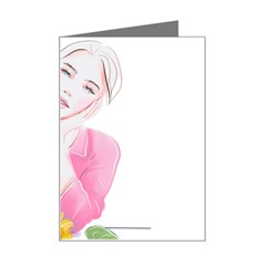 Girl Pink Mini Greeting Card by SychEva