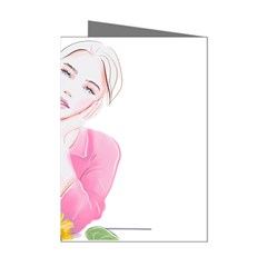 Girl Pink Mini Greeting Cards (pkg Of 8)