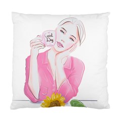 Girl Pink Standard Cushion Case (two Sides) by SychEva