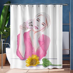 Girl Pink Shower Curtain 60  X 72  (medium)  by SychEva