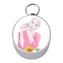 Girl Pink Mini Silver Compasses by SychEva