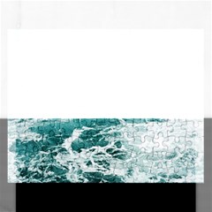 Blue Crashing Ocean Wave Rectangular Jigsaw Puzzl by Jack14