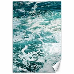 Blue Crashing Ocean Wave Canvas 12  X 18  by Jack14