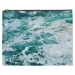 Blue Crashing Ocean Wave Cosmetic Bag (xxxl) by Jack14