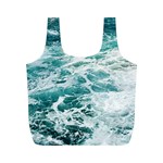 Blue Crashing Ocean Wave Full Print Recycle Bag (M) Front