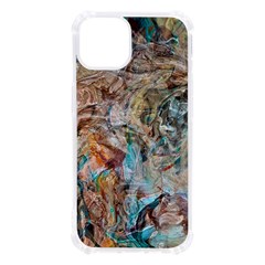 Green On Ochre Blend Iphone 13 Tpu Uv Print Case by kaleidomarblingart