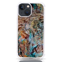 Green On Ochre Blend Iphone 13 Mini Tpu Uv Print Case by kaleidomarblingart