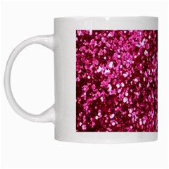 Pink Glitter White Mug by Amaryn4rt