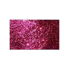 Pink Glitter Sticker (rectangular)