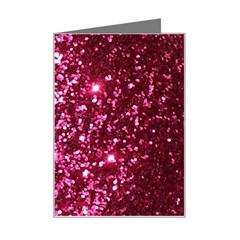 Pink Glitter Mini Greeting Card by Amaryn4rt