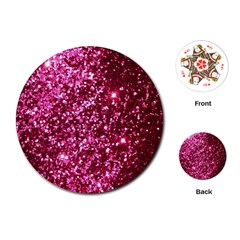 Pink Glitter Playing Cards Single Design (round)