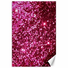 Pink Glitter Canvas 24  X 36  by Amaryn4rt