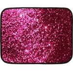 Pink Glitter Fleece Blanket (Mini) 35 x27  Blanket