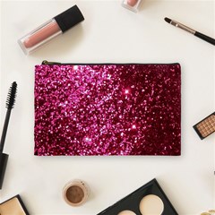 Pink Glitter Cosmetic Bag (medium) by Amaryn4rt