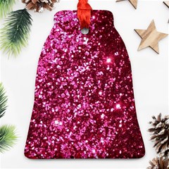 Pink Glitter Bell Ornament (two Sides) by Amaryn4rt