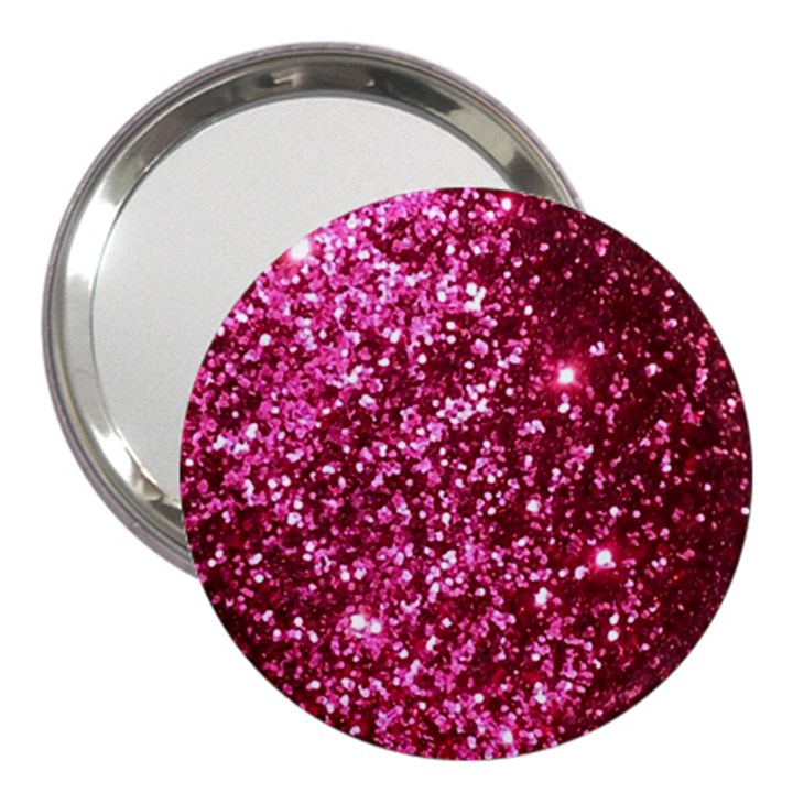 Pink Glitter 3  Handbag Mirrors