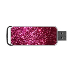 Pink Glitter Portable Usb Flash (one Side) by Amaryn4rt