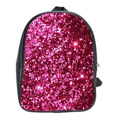 Pink Glitter School Bag (xl) by Amaryn4rt