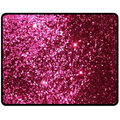 Pink Glitter Two Sides Fleece Blanket (medium) by Amaryn4rt