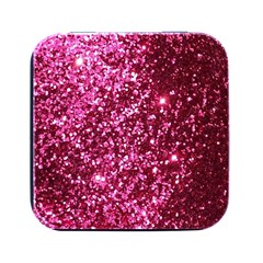 Pink Glitter Square Metal Box (black) by Amaryn4rt