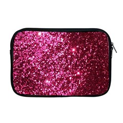 Pink Glitter Apple Macbook Pro 17  Zipper Case by Amaryn4rt