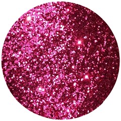 Pink Glitter Wooden Puzzle Round by Amaryn4rt