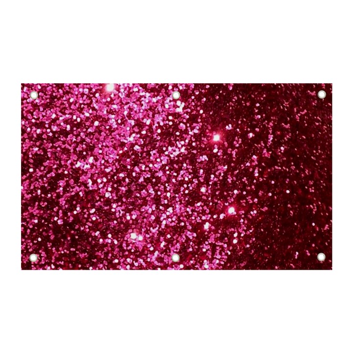 Pink Glitter Banner and Sign 5  x 3 