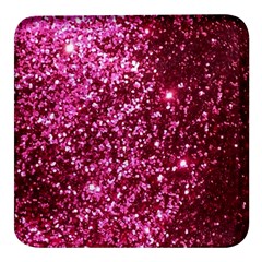 Pink Glitter Square Glass Fridge Magnet (4 Pack) by Amaryn4rt