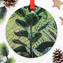 Botanical Tropical Motif Photo Art Ornament (round) by dflcprintsclothing