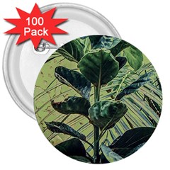 Botanical Tropical Motif Photo Art 3  Buttons (100 Pack)  by dflcprintsclothing