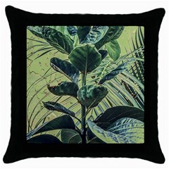 Botanical Tropical Motif Photo Art Throw Pillow Case (black) by dflcprintsclothing