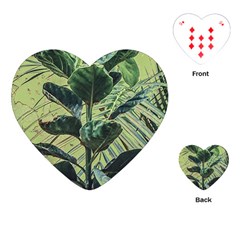 Botanical Tropical Motif Photo Art Playing Cards Single Design (heart) by dflcprintsclothing