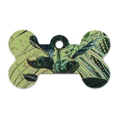 Botanical Tropical Motif Photo Art Dog Tag Bone (one Side) by dflcprintsclothing