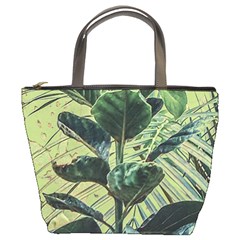 Botanical Tropical Motif Photo Art Bucket Bag by dflcprintsclothing