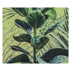 Botanical Tropical Motif Photo Art Two Sides Premium Plush Fleece Blanket (small)