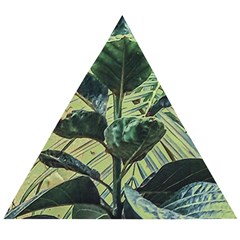 Botanical Tropical Motif Photo Art Wooden Puzzle Triangle by dflcprintsclothing