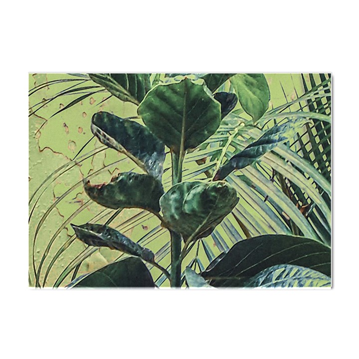 Botanical Tropical Motif Photo Art Crystal Sticker (A4)