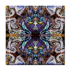  Violet Symmetry Tile Coaster by kaleidomarblingart