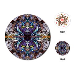  Violet Symmetry Playing Cards Single Design (round)