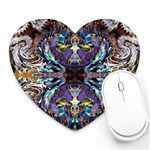  violet symmetry Heart Mousepad Front