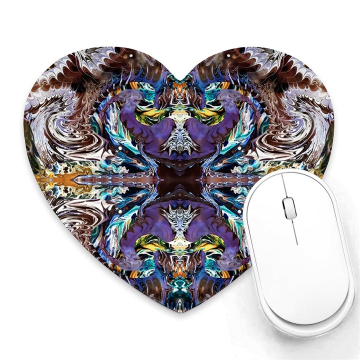  violet symmetry Heart Mousepad