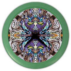  Violet Symmetry Color Wall Clock by kaleidomarblingart