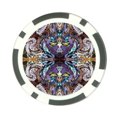  Violet Symmetry Poker Chip Card Guard by kaleidomarblingart