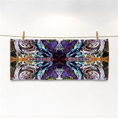  Violet Symmetry Hand Towel by kaleidomarblingart