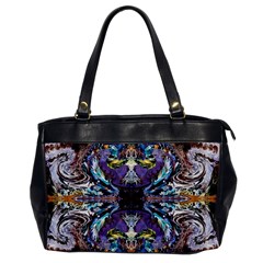  Violet Symmetry Oversize Office Handbag by kaleidomarblingart