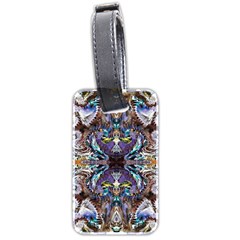  Violet Symmetry Luggage Tag (two Sides) by kaleidomarblingart