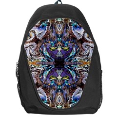  Violet Symmetry Backpack Bag by kaleidomarblingart