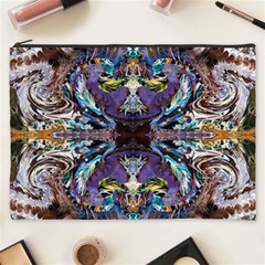  Violet Symmetry Cosmetic Bag (xxxl) by kaleidomarblingart