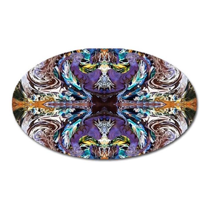  violet symmetry Oval Magnet