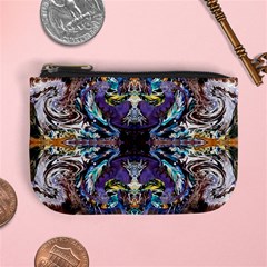  Violet Symmetry Mini Coin Purse by kaleidomarblingart